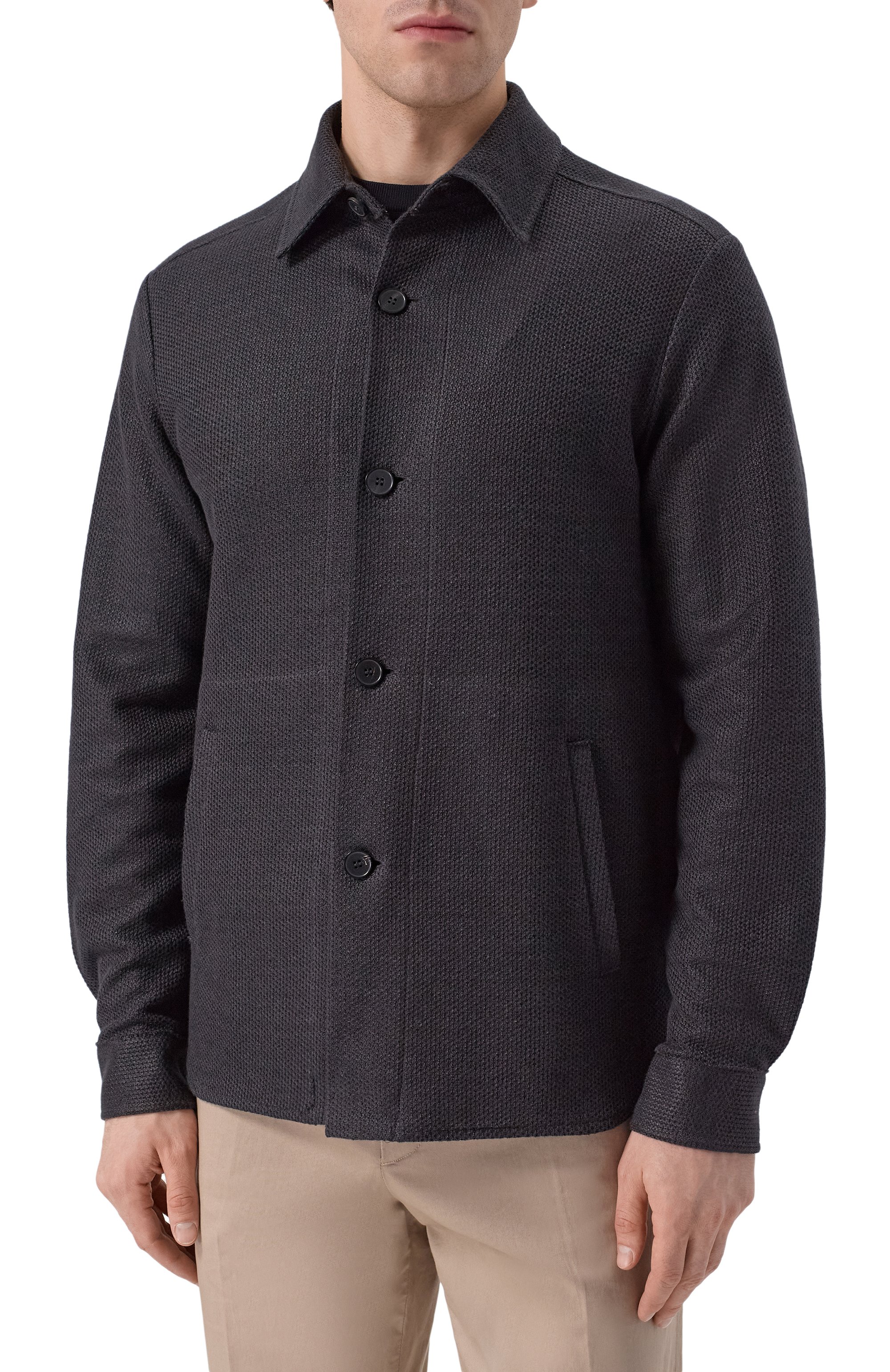 Куртка-рубашка изо льна и хлопка HARRIS WHARF LONDON, арт. CH9320PDZ-T/DZT, фото 3