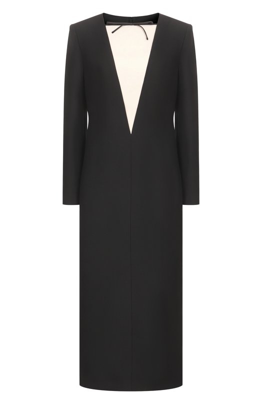 Платье из шерсти и шелка Valentino 8B3VAHZ5/1CF Чёрно-белый 8B3VAHZ5/1CF