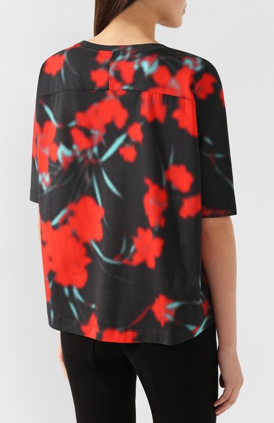 Хлопковая футболка DRIES VAN NOTEN красного цвета по цене 26200 руб., арт. 191-11193-7624, фото 4 Хлопковая футболка DRIES VAN NOTEN, арт. 191-11193-7624, фото 4