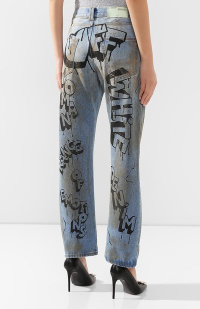 Джинсы OFF-WHITE голубого цвета по цене 46750 руб., арт. 0WYA012F197730627110, фото 4 Джинсы OFF-WHITE, арт. 0WYA012F197730627110, фото 4