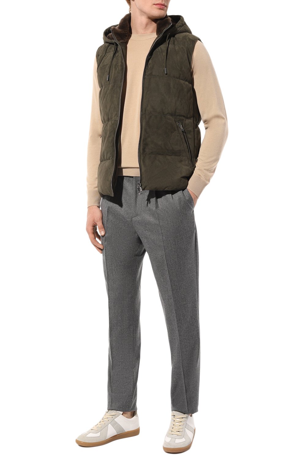 Пуховый жилет с отделкой из нутрии MVST, арт. 22538, фото 2