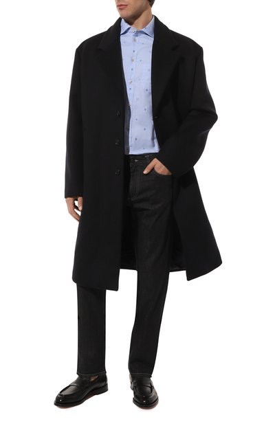 Хлопковая рубашка GUCCI голубого цвета по цене 83520 руб., арт. 597962 ZAC24, фото 2 Хлопковая рубашка GUCCI, арт. 597962 ZAC24, фото 2