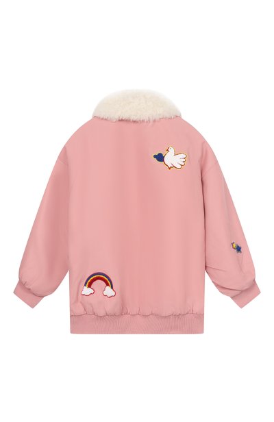 Бомбер STELLA MCCARTNEY розового цвета по цене 31450 руб., арт. TZ2A57, фото 2 Бомбер STELLA MCCARTNEY, арт. TZ2A57, фото 2