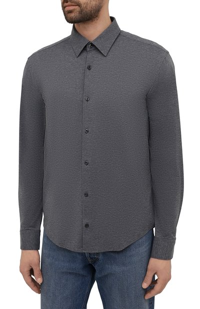 Рубашка HUGO серого цвета по цене 19550 руб., арт. 50450184, фото 3 Рубашка HUGO, арт. 50450184, фото 3