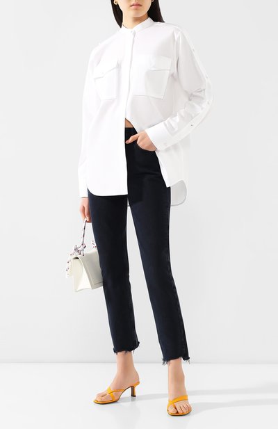 Хлопковая рубашка HELMUT LANG белого цвета по цене 58350 руб., арт. K01HW506, фото 2 Хлопковая рубашка HELMUT LANG, арт. K01HW506, фото 2