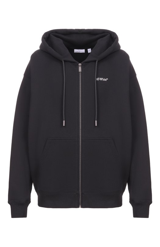 Хлопковая толстовка Off-White 0MBE015S26FLE003 Чёрный 0MBE015S26FLE003