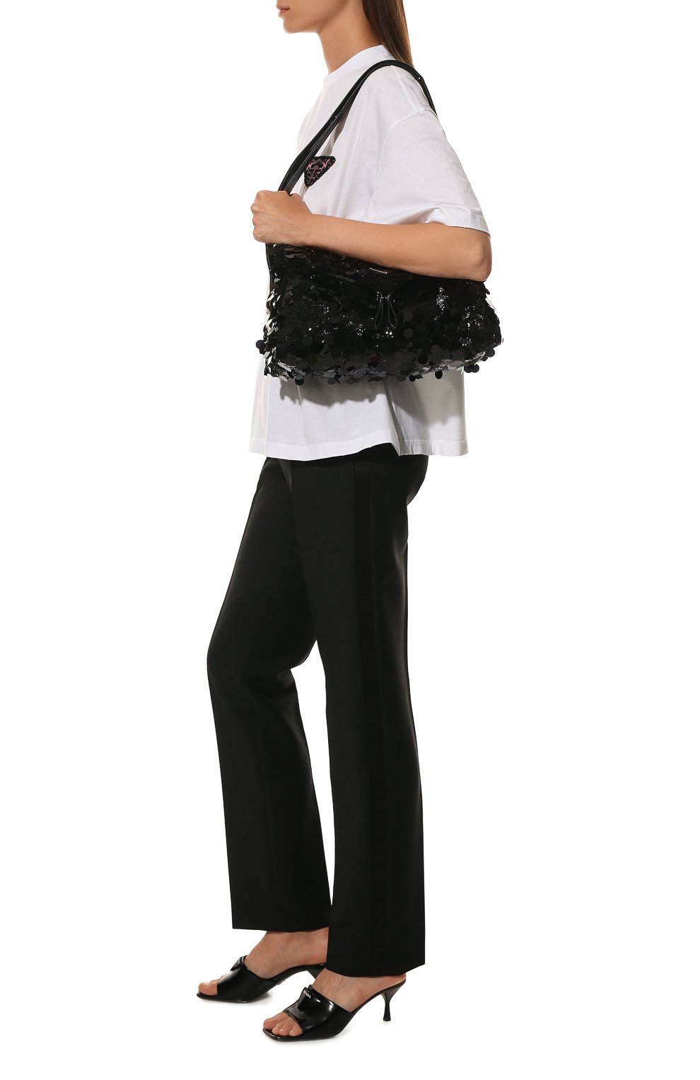 Сумка signaux PRADA черного цвета по цене 325000 руб., арт. 1BC165-2DX0-F0002-OOO, фото 7 Сумка signaux PRADA, арт. 1BC165-2DX0-F0002-OOO, фото 7