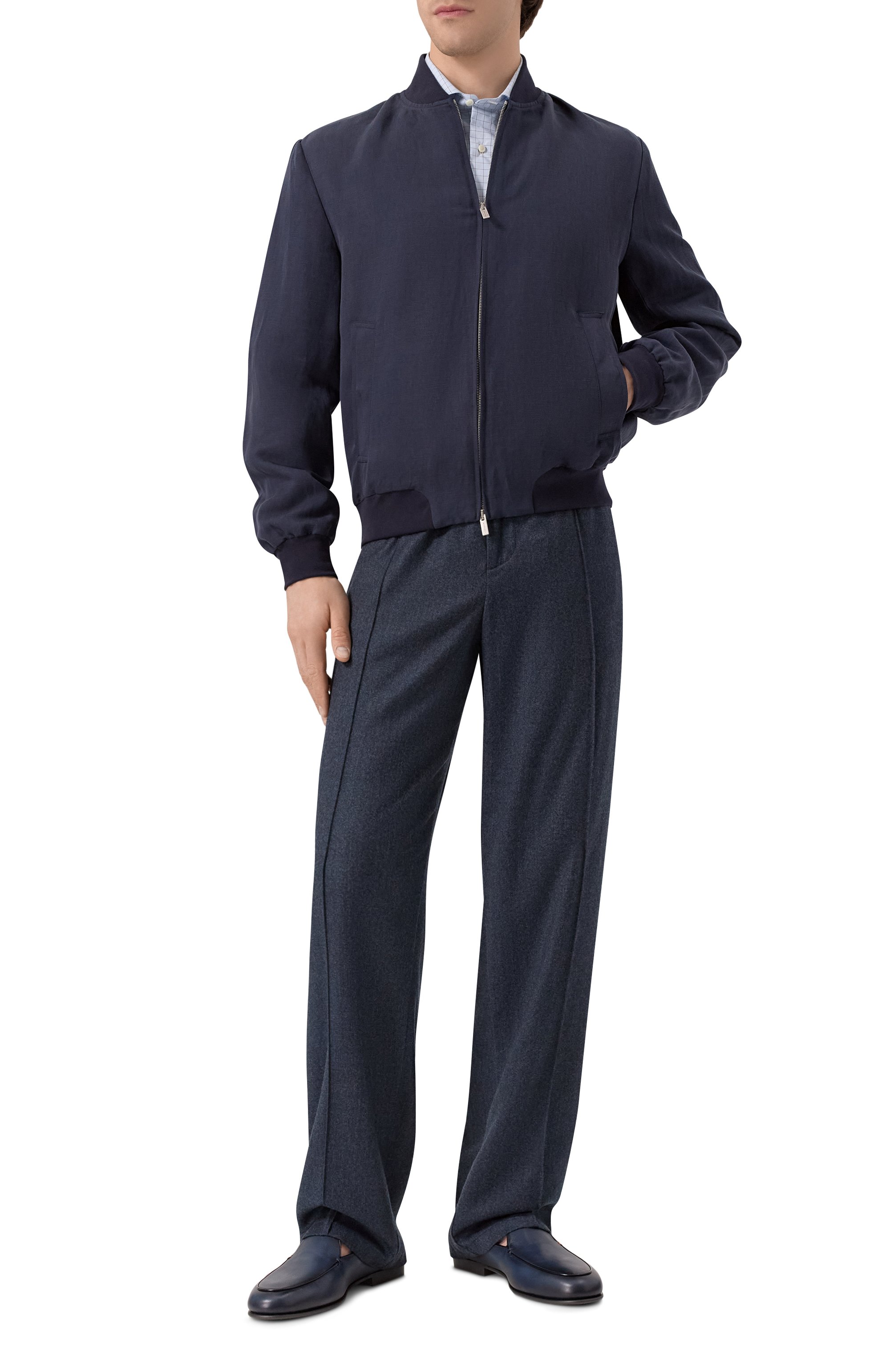 Кожаные лоферы vibe SANTONI, арт. MGEG19088SM0MMEM, фото 2