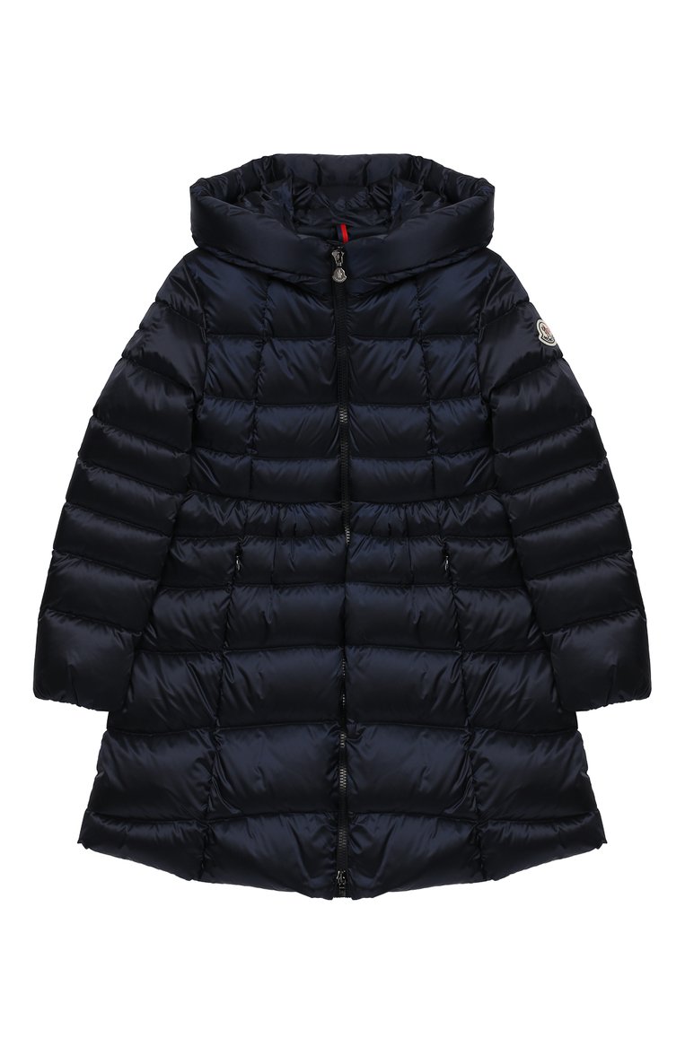 Детская пуховое пальто с капюшоном MONCLER ENFANT синего цвета, арт. D2-954-49929-05-549TA/4-6A | Фото 1 (Кросс-КТ: Зима; Девочки Кросс-КТ: Пуховик-верхняя одежда; Рукава: Длинные; Материал внешний: Синтетический материал; Материал сплава: Проставлено, Проверено; Материал подклада: Синтетический материал; Статус проверки: Проверено, Проверена категория; Драгоценные камни: Проставлено; Материал утеплителя: Пух и перо; Ростовка одежда: 4 года | 104 см, 5 лет | 110 см, 6 лет | 116 см)