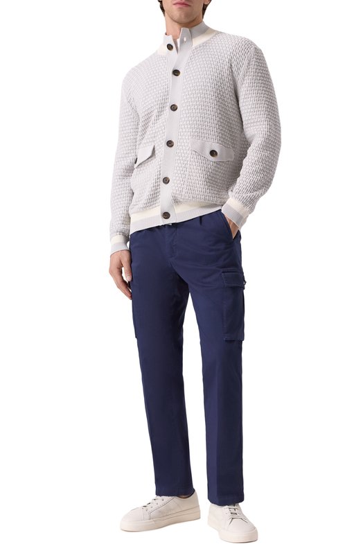 Хлопковые брюки-карго Kiton UP0005K0600F19 Синий  UP0005K0600F19 Фото 2