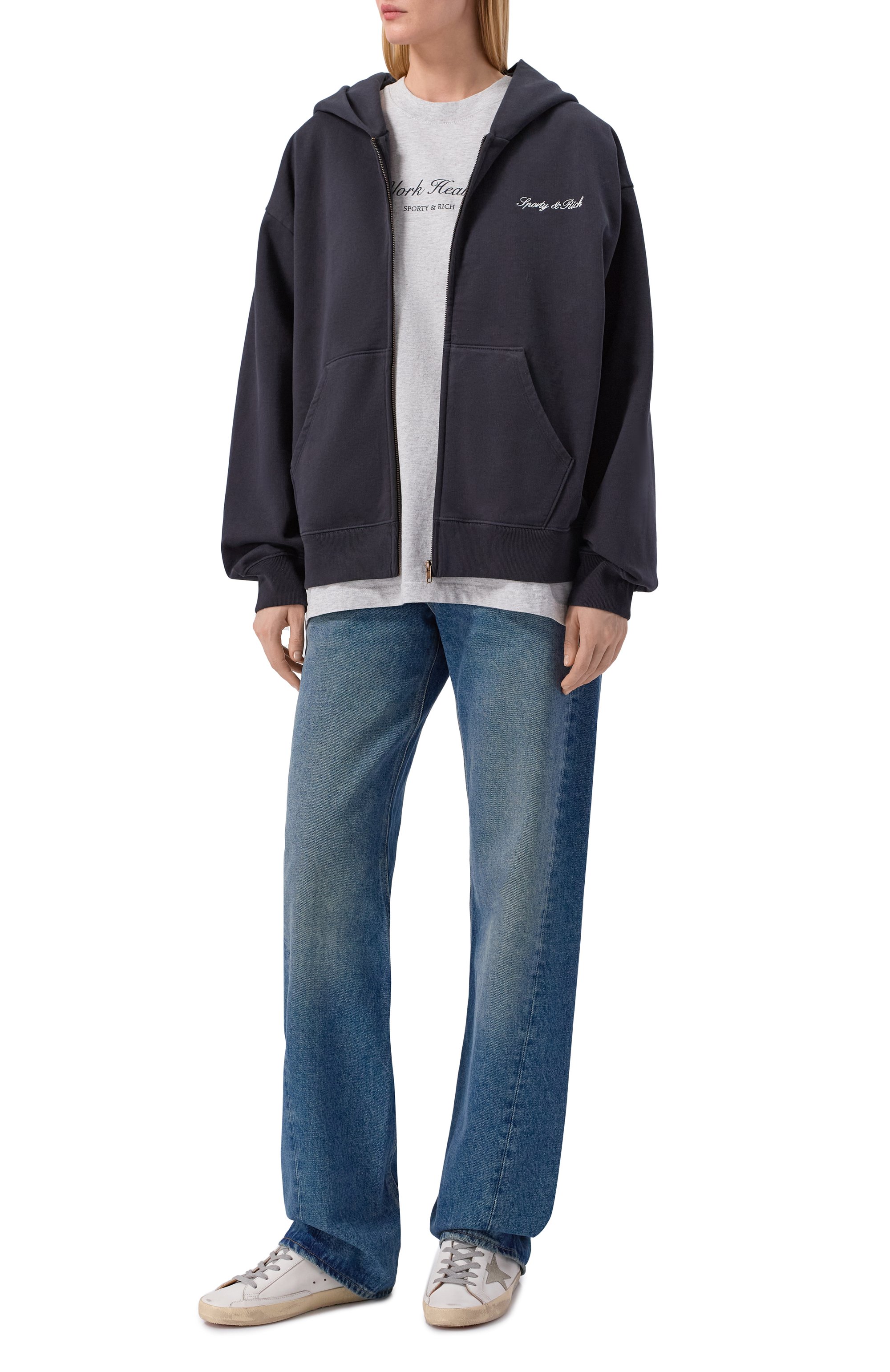 Хлопковая футболка SPORTY AND RICH, арт. T0043508043GY03, фото 2