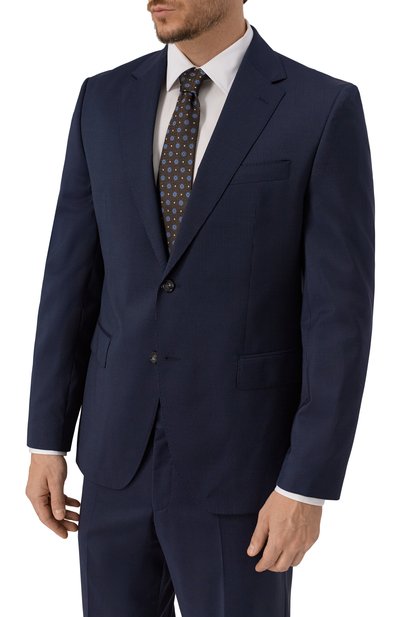 Шерстяной костюм BOSS темно-синего цвета по цене 89950 руб., арт. 50546070, фото 3 Шерстяной костюм BOSS, арт. 50546070, фото 3