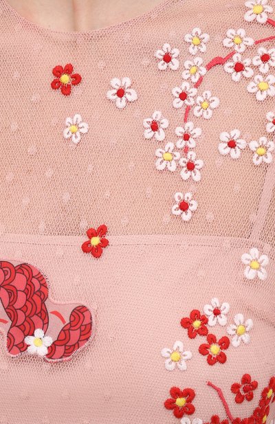 Платье REDVALENTINO красного цвета по цене 89150 руб., арт. VR3VA17F/5QM, фото 5 Платье REDVALENTINO, арт. VR3VA17F/5QM, фото 5