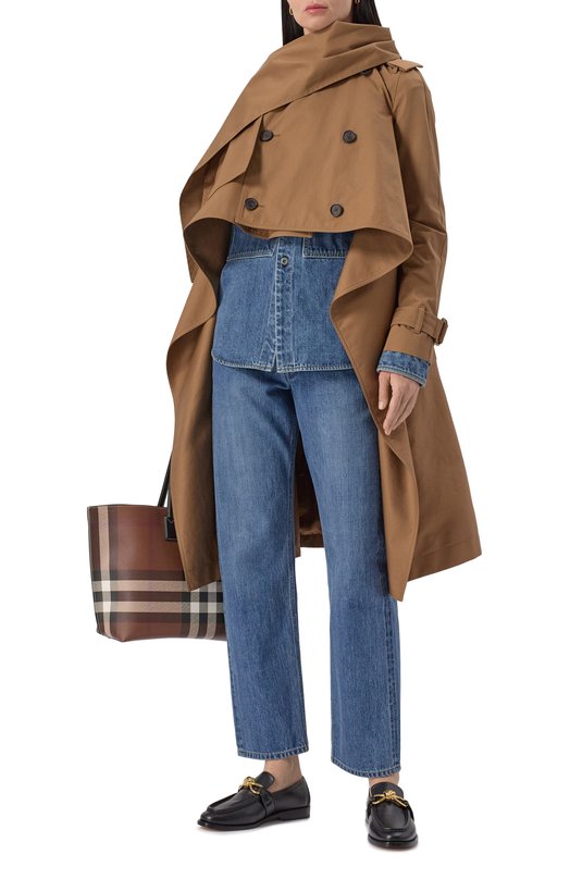 Хлопковый тренч Burberry 8106350 Коричневый  8106350 Фото 2