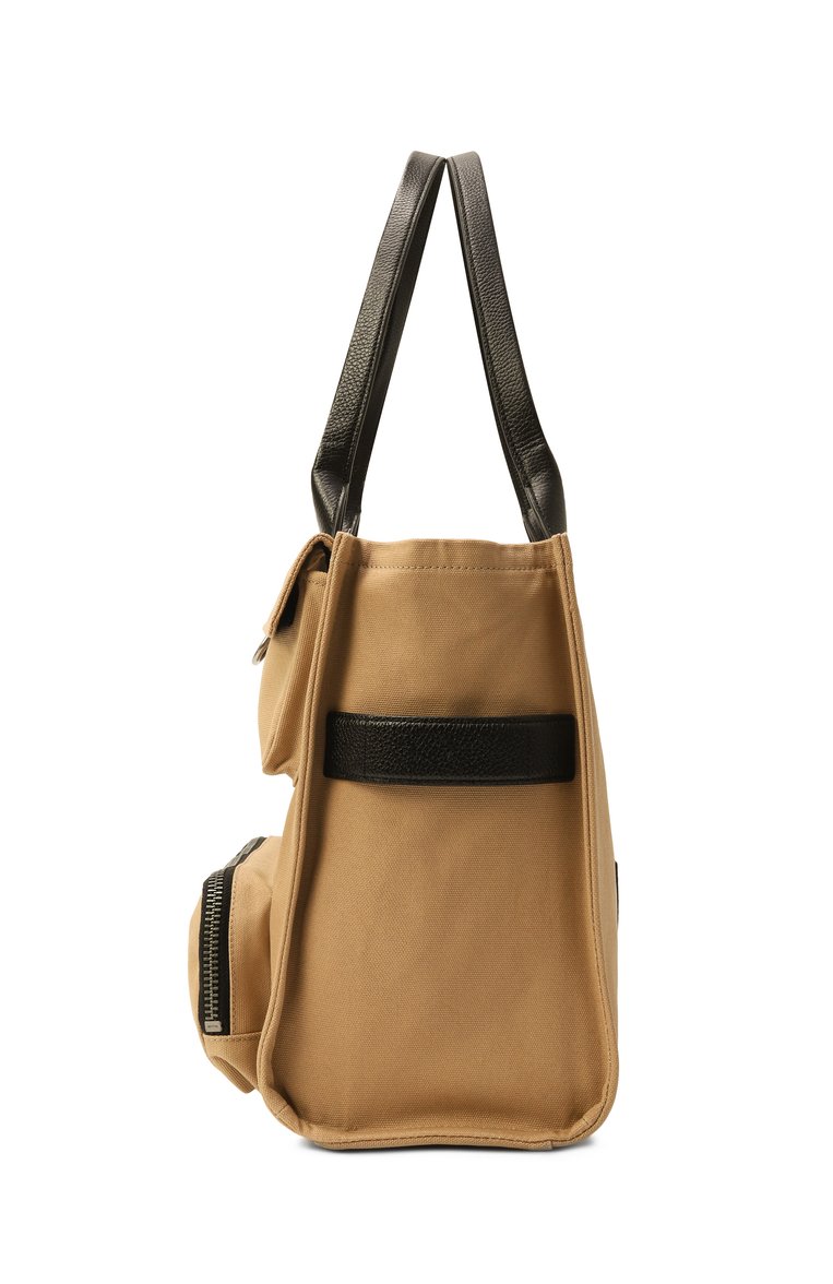 Женская сумка the cargo tote large MARC JACOBS (THE) бежевого цвета, арт. 2S4HTT005H03 | Фото 4 (Материал: Текстиль; Размер: large)