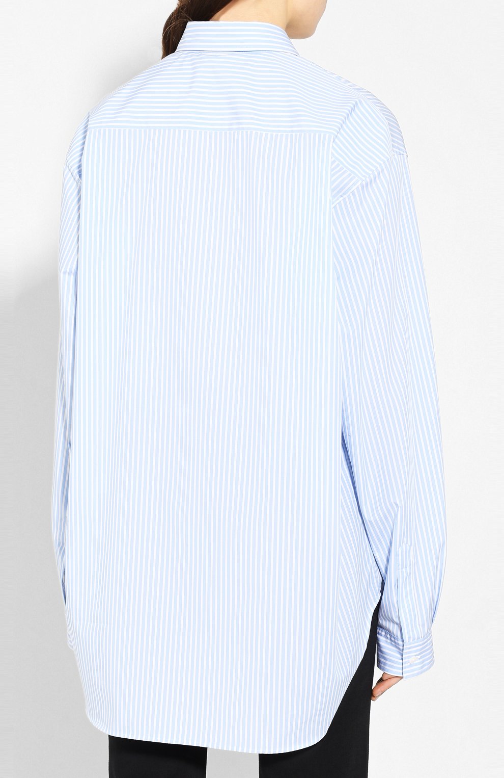 Хлопковая рубашка VETEMENTS, арт. SS20SH285 1007/W/LIGHT BLUE/WHITE, фото 4