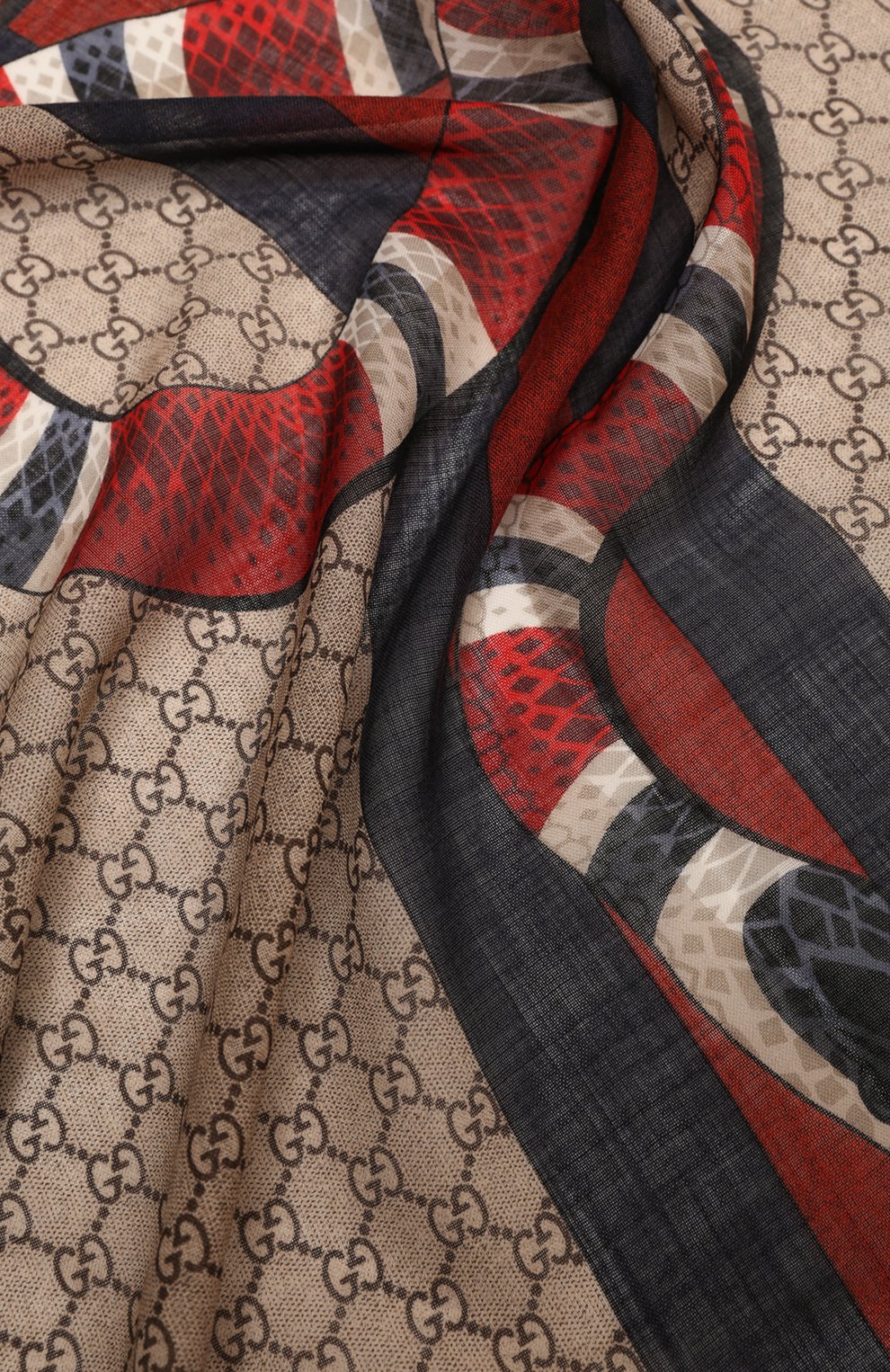 Шерстяной шарф GUCCI бежевого цвета по цене 51840 руб., арт. 429733 4G200, фото 5 Шерстяной шарф GUCCI, арт. 429733 4G200, фото 5