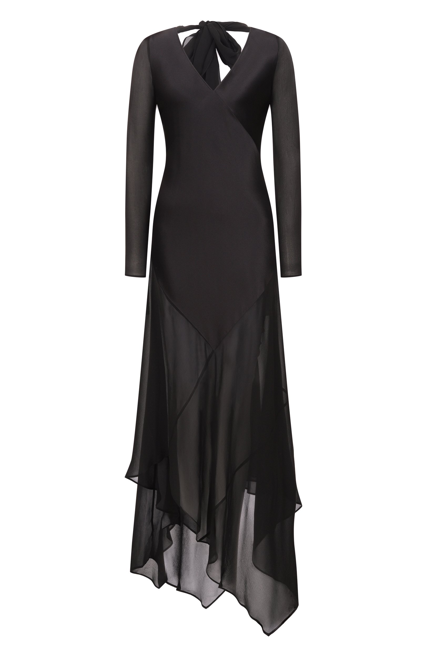 Атласное платье NINA RICCI черного цвета по цене 184500 руб., арт. 26ACR0006/SE1417, фото 1 Атласное платье NINA RICCI, арт. 26ACR0006/SE1417, фото 1