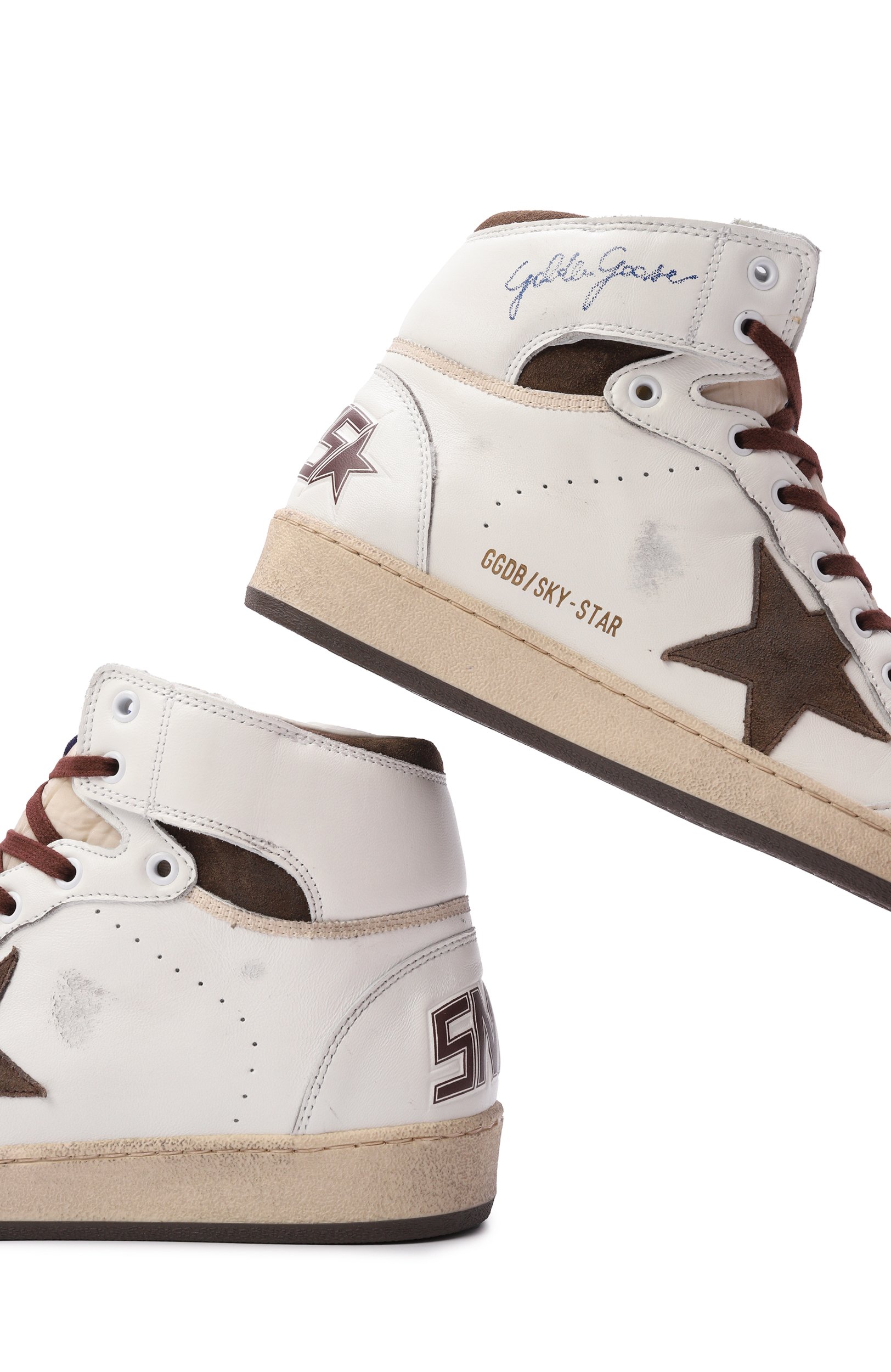 Кожаные кеды sky-star GOLDEN GOOSE DELUXE BRAND, арт. GMF00230.F004005, фото 6