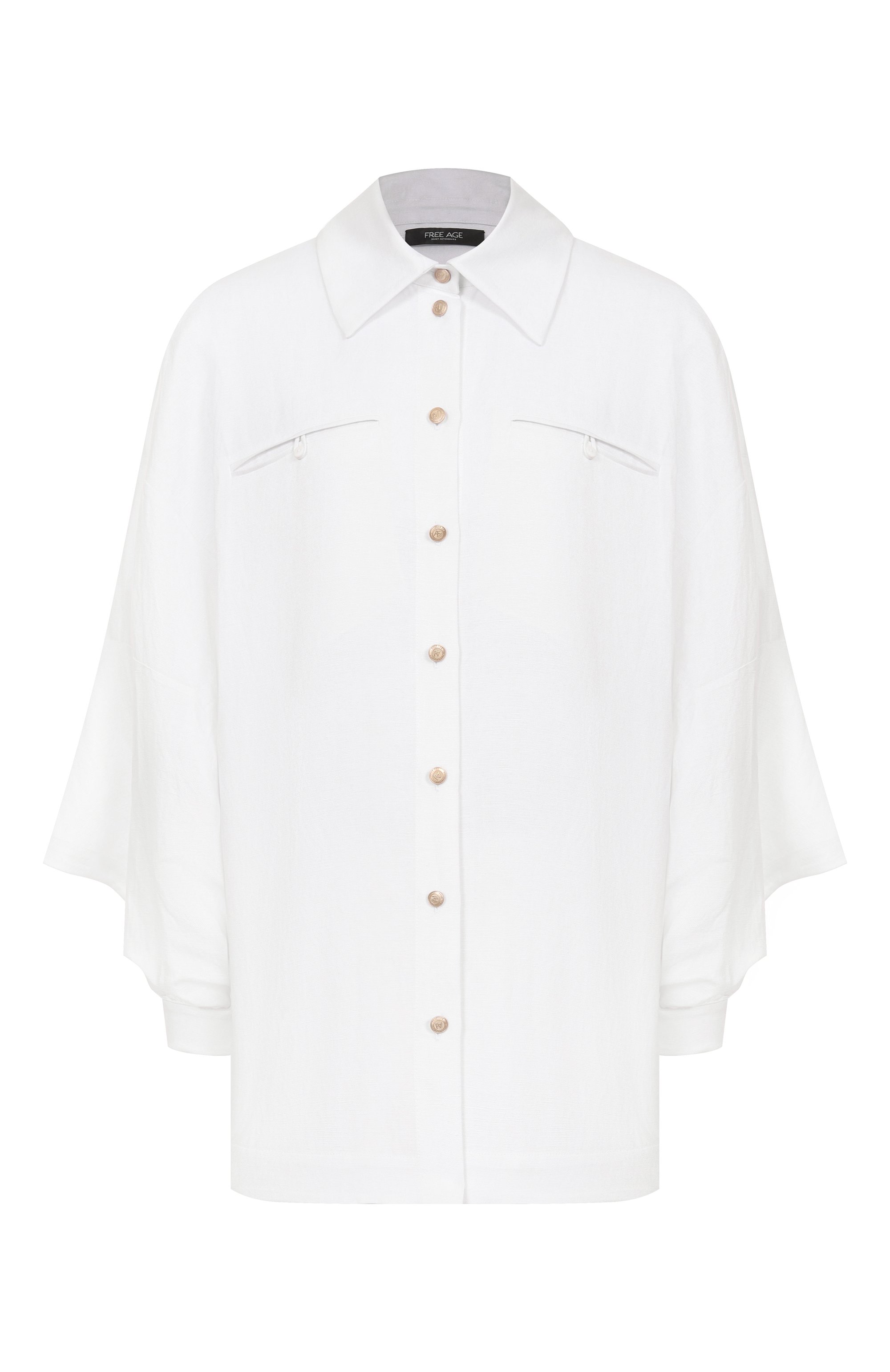 Рубашка из вискозы и льна FREEAGE, арт. WS25.BL016.2070.100, фото 1