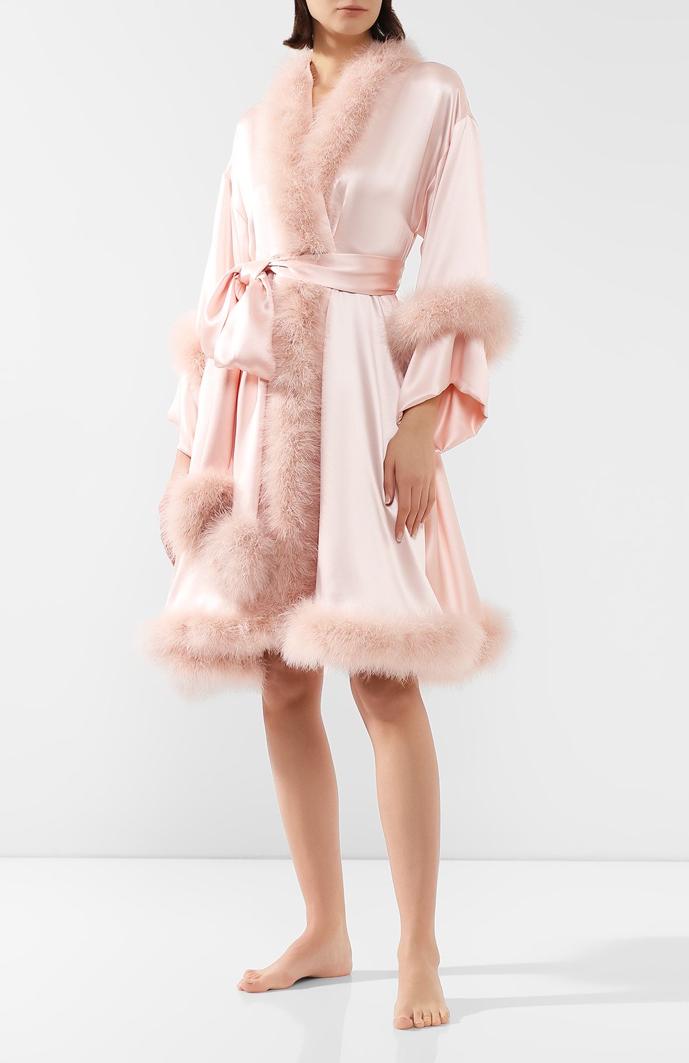 Шелковый халат DOLCE & GABBANA, арт. F0Y82Z/FU1NU, фото 2