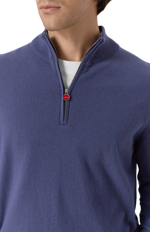 Кашемировый джемпер Kiton UMK1508K343 Синий  UMK1508K343 Фото 5