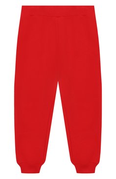 Детские хлопковые джоггеры MOSCHINO красного цвета, арт. HUP03L/LDA00/4A-8A | Фото 2 (Материал внешний: Хлопок; Девочки Кросс-КТ: Брюки-одежда, Джоггеры-одежда, Брюки-спорт; Материал сплава: Проставлено; Нос: Не проставлено; Ростовка одежда: 4 года | 104 см, 5 лет | 110 см, 6 лет | 116 см, 8 лет | 128 см)