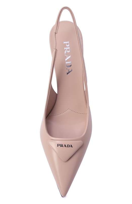 Кожаные туфли Prada 1I901M/055 Бежевый  1I901M/055 Фото 6