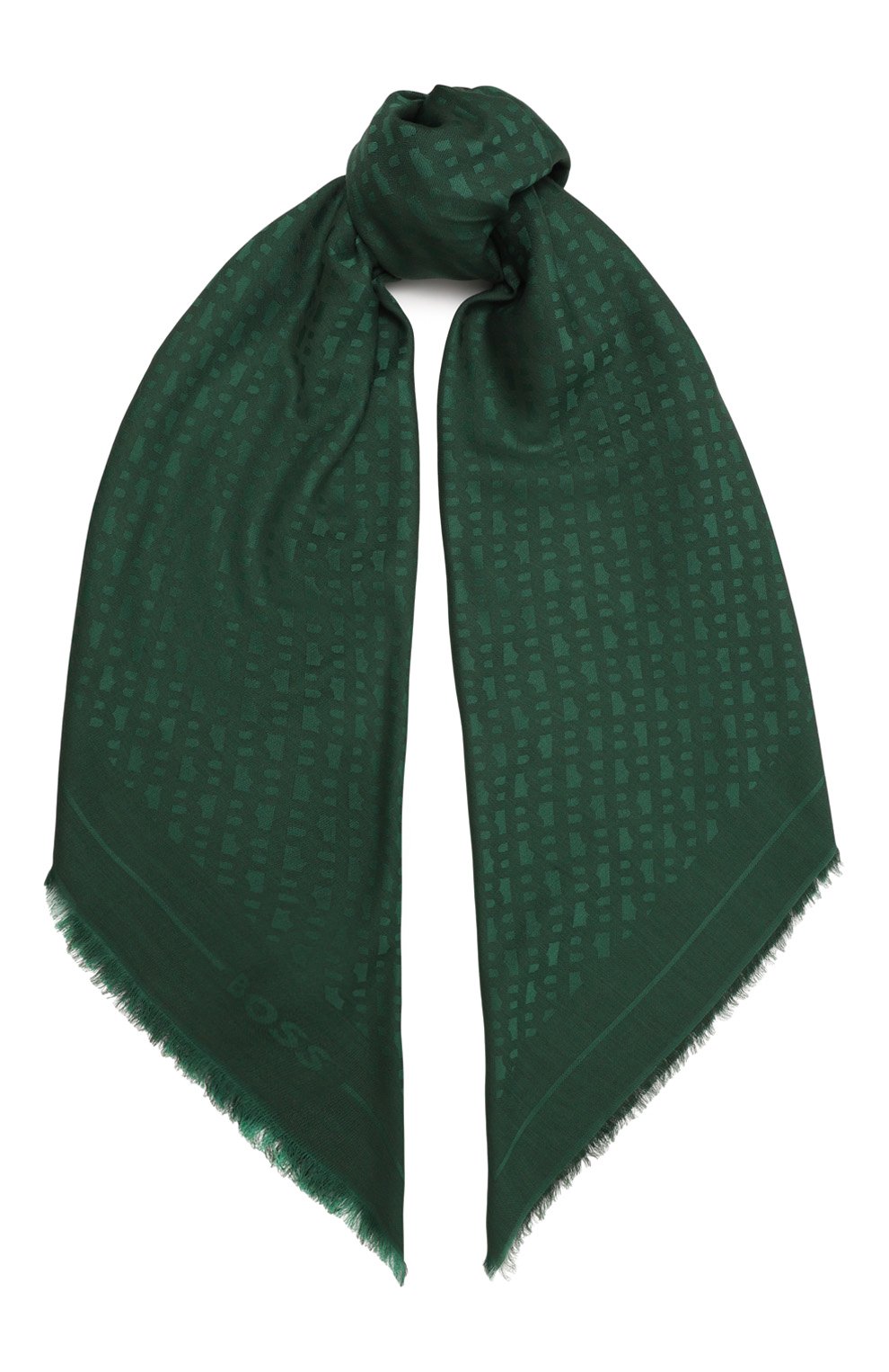 Шаль BOSS зеленого цвета по цене 10550 руб., арт. 50502686, фото 1 Шаль BOSS, арт. 50502686, фото 1