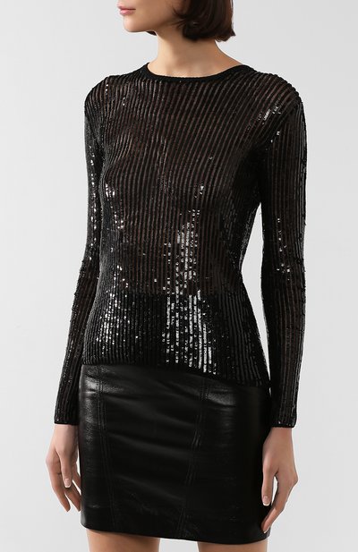 Пуловер из смеси льна и шелка SAINT LAURENT, арт. 591089/YA2HK, фото 3