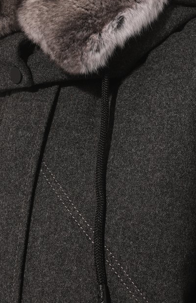 Кашемировое пальто pola с капюшоном из меха шиншиллы FURLAND, арт. 0237804830179200110, фото 5