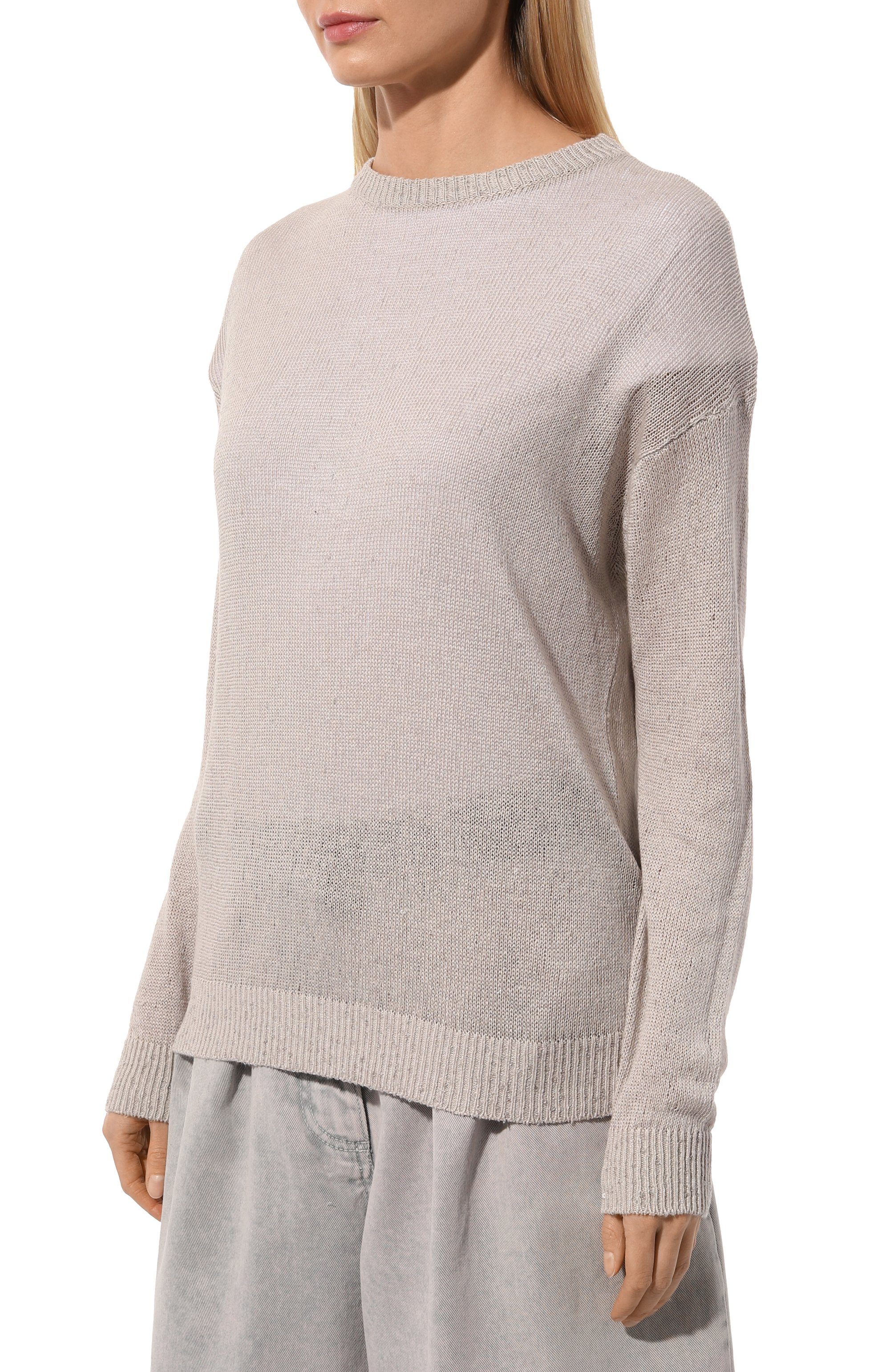 Пуловер изо льна и шелка BRUNELLO CUCINELLI, арт. M1000B1032, фото 3