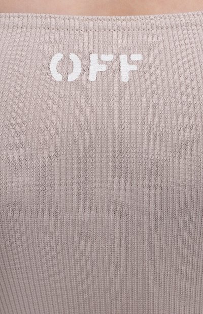 Хлопковое боди OFF-WHITE, арт. 0WDD018S21JER001, фото 5