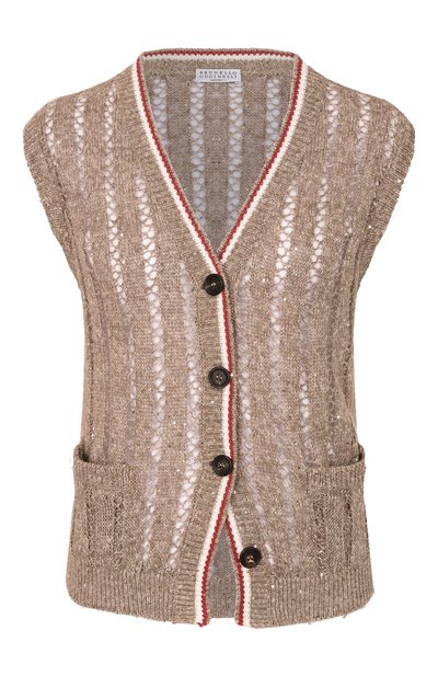 Женский льняной жилет BRUNELLO CUCINELLI, арт. MC0559426