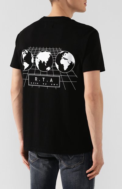 Хлопковая футболка RTA, арт. MH994-48GLBK, фото 4