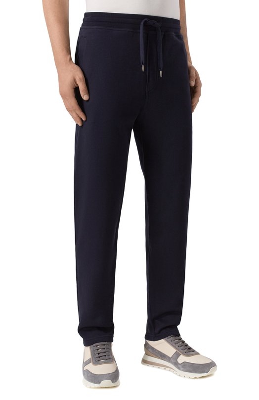 Хлопковые брюки Brunello Cucinelli MW8633243G Синий  MW8633243G Фото 3