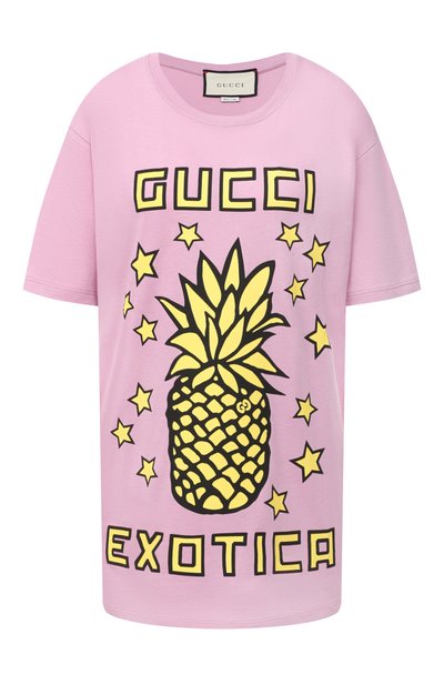 Женская хлопковая футболка GUCCI, арт. 615044/XJCRE