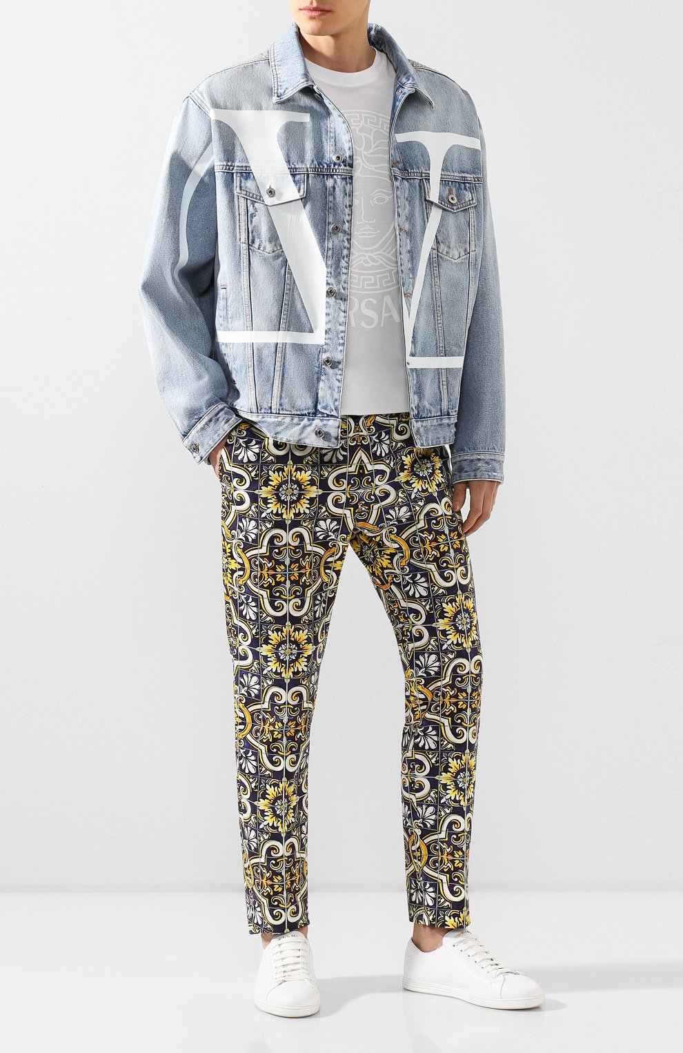 Хлопковые брюки DOLCE & GABBANA, арт. GY6IET/FSFJX, фото 2