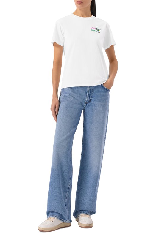 Хлопковая футболка MC2 Saint Barth EMI0002-03567I/EMILIE W Белый  EMI0002-03567I/EMILIE W Фото 2