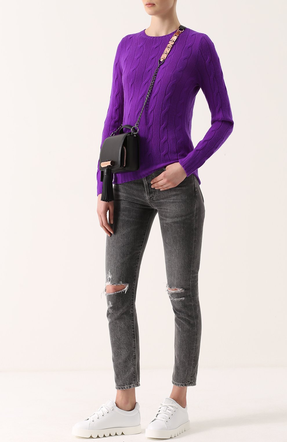 Кашемировый пуловер RALPH LAUREN фиолетового цвета по цене 79950 руб., арт. 919/IXQ18/FXQ18, фото 2 Кашемировый пуловер RALPH LAUREN, арт. 919/IXQ18/FXQ18, фото 2