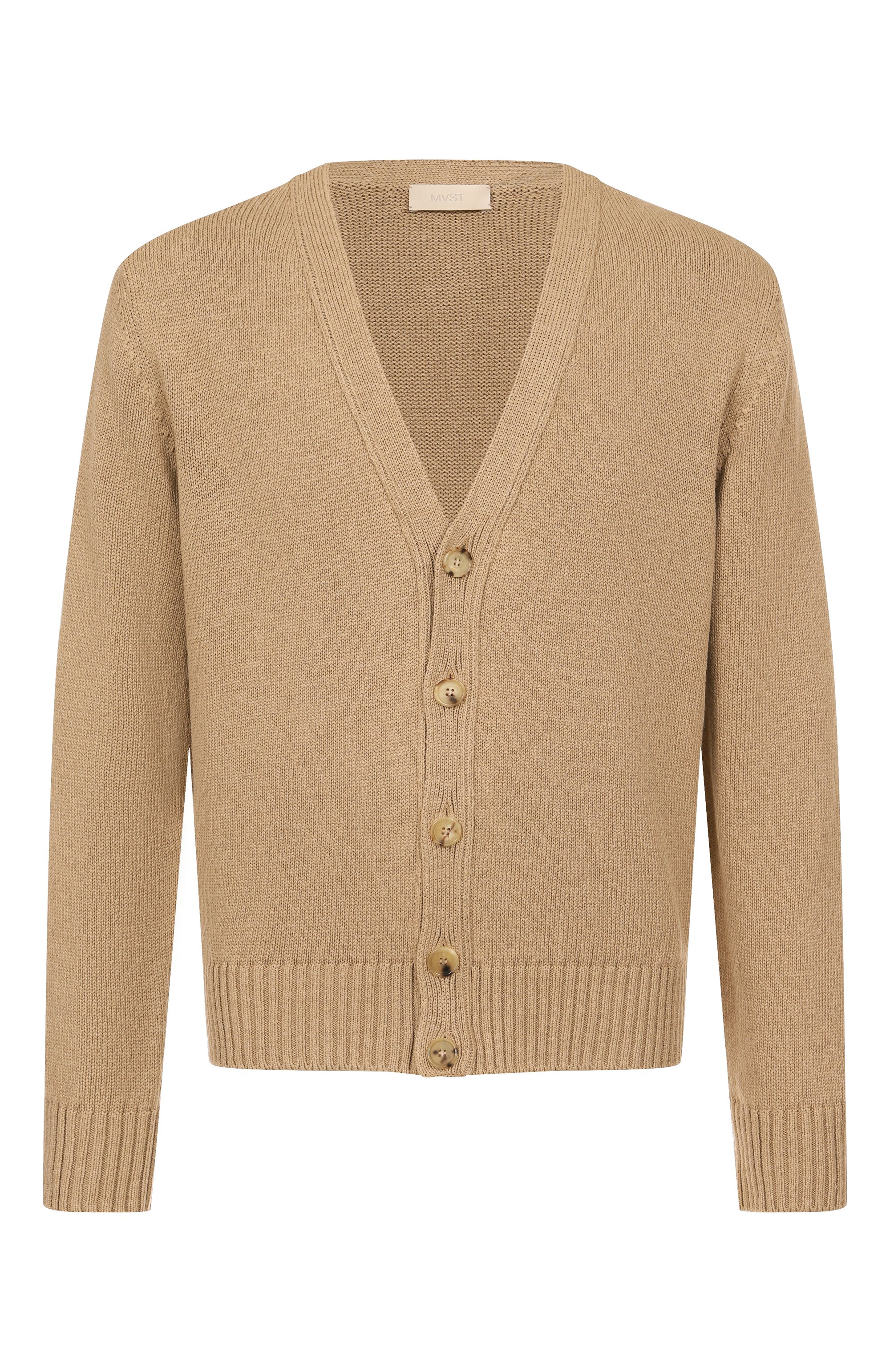 Кардиган из шелка и льна MVST светло-бежевого цвета по цене 115000 руб., арт. A018/7660, фото 1 Кардиган из шелка и льна MVST, арт. A018/7660, фото 1