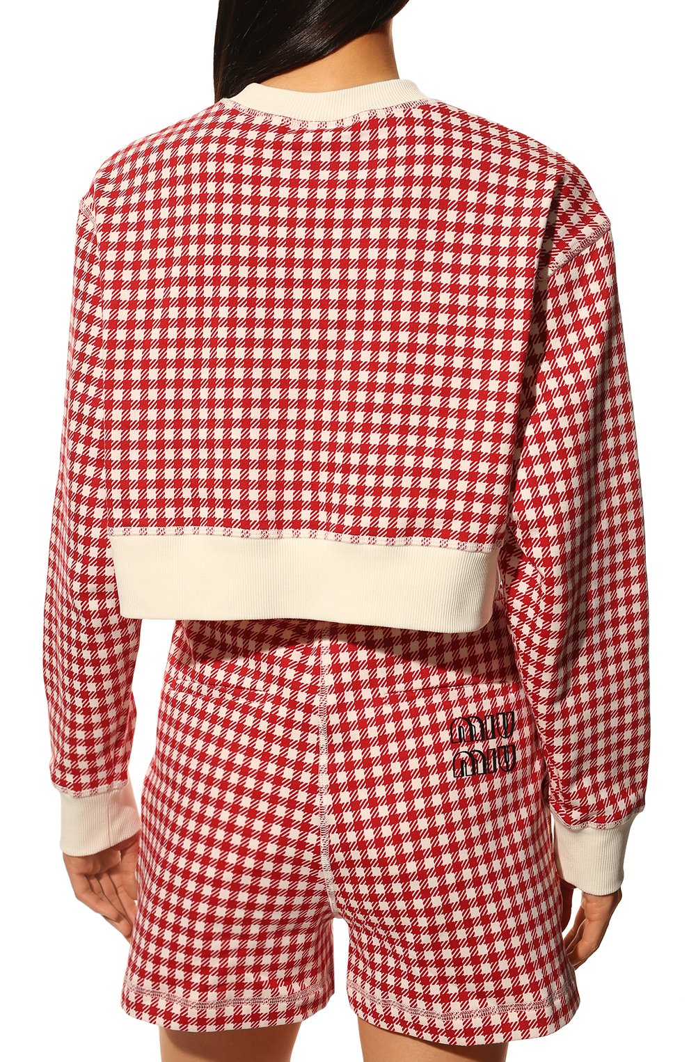 Хлопковый свитшот MIU MIU, арт. MJL820-10OP-F0976, фото 4