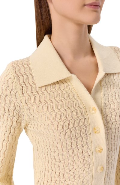 Платье из хлопка и льна YUZEFI, арт. TALIA-EYELASH DRESS/KNIT, фото 4