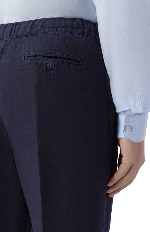 Льняные брюки InLinum JEAN 19/TR0PEA Синий  JEAN 19/TR0PEA Фото 5