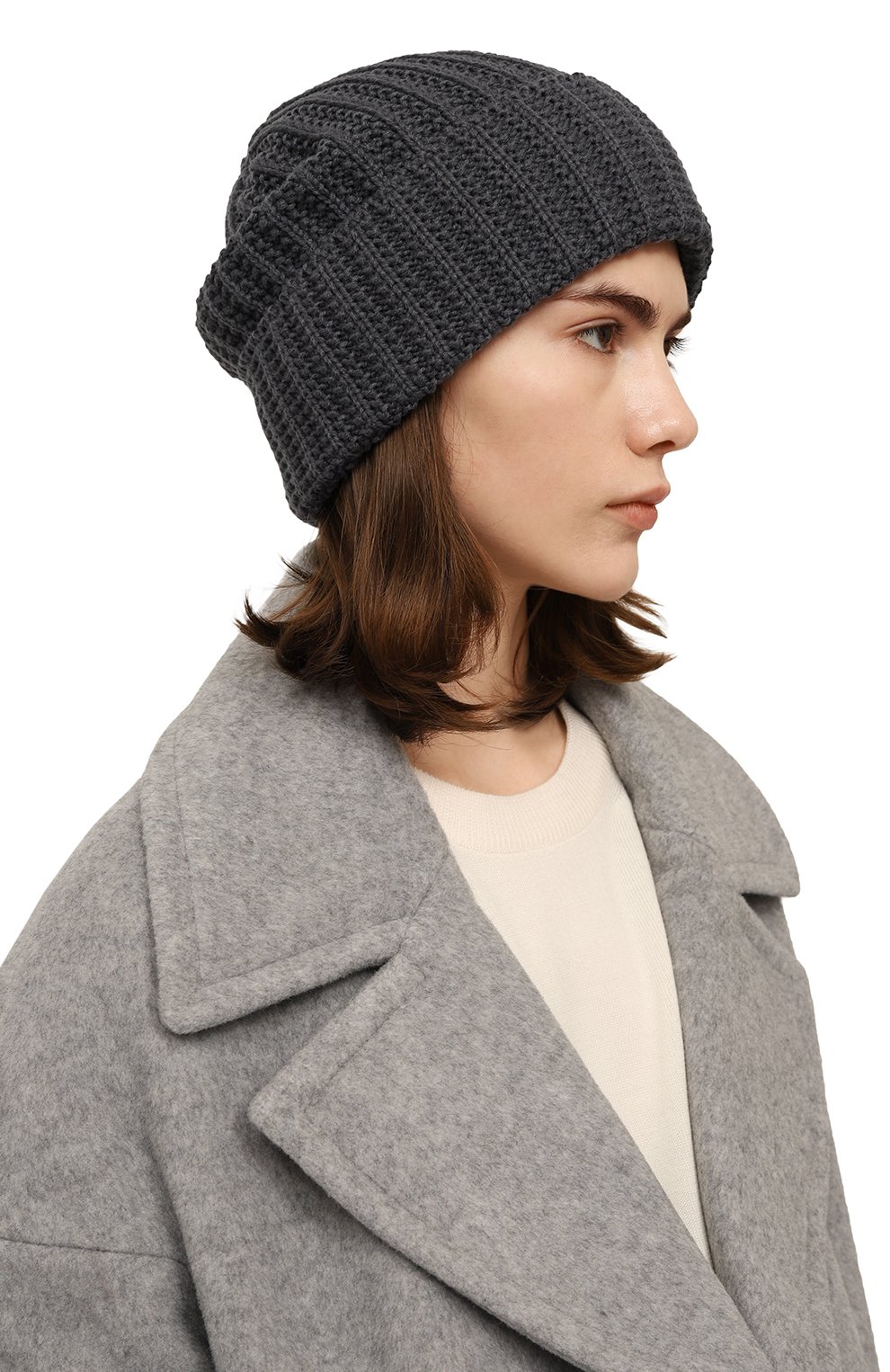 Шапка A.T.T. темно-серого цвета по цене 4870 руб., арт. Т1702/12, фото 2 Шапка A.T.T., арт. Т1702/12, фото 2