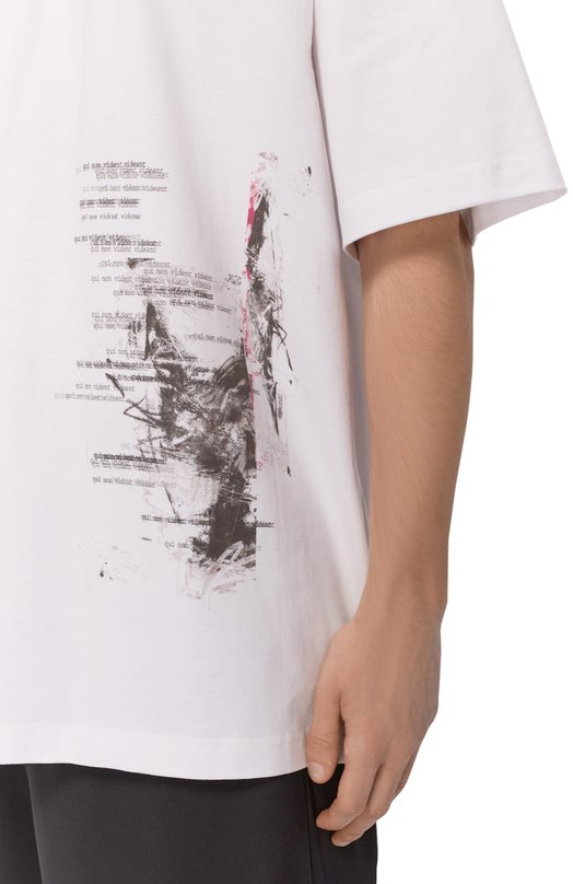 Хлопковая футболка Isabel Benenato UJ12PS26 Белый  UJ12PS26 Фото 5