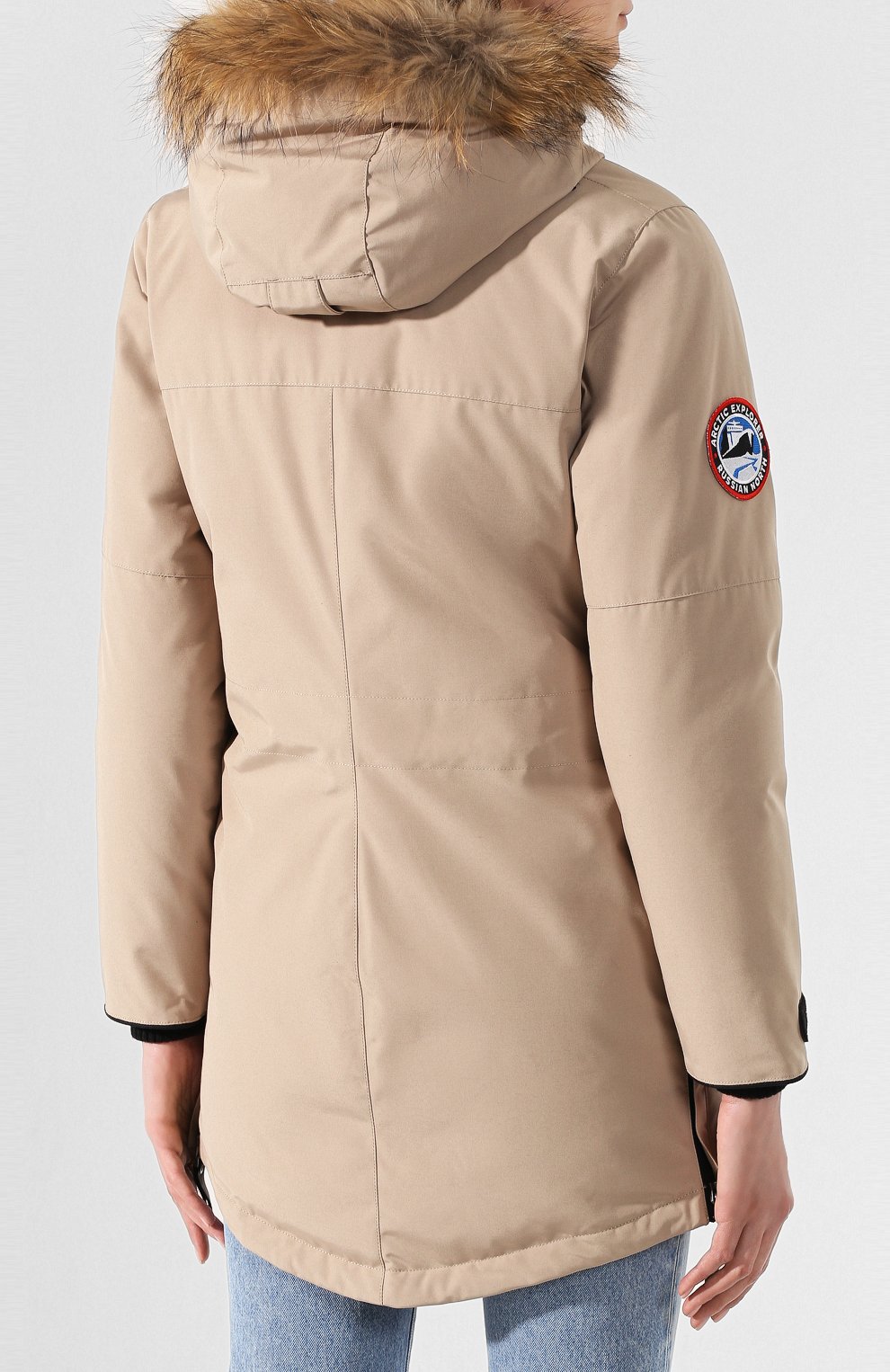 Пуховая парка с меховой отделкой капюшона ARCTIC EXPLORER, арт. POLRS_SAND, фото 4