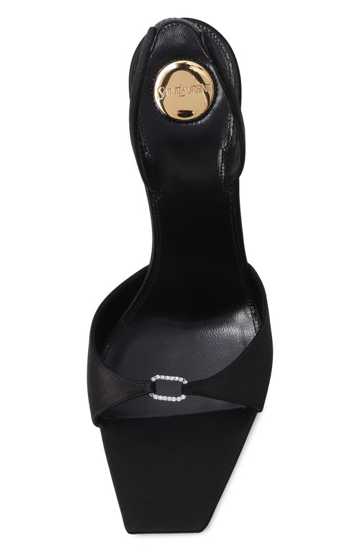 Текстильные босоножки Daisy 95 Saint Laurent 844411/9QNB0 Чёрный  844411/9QNB0 Фото 6