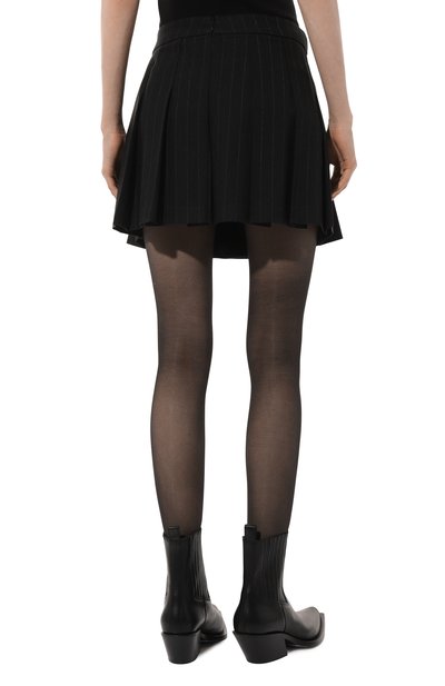 Шерстяная юбка THE KOOPLES черного цвета по цене 37800 руб., арт. FJUP29224K, фото 4 Шерстяная юбка THE KOOPLES, арт. FJUP29224K, фото 4