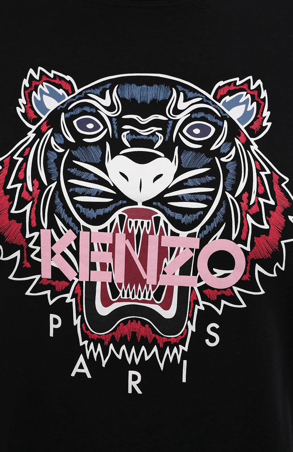 Хлопковая футболка KENZO черного цвета по цене 13800 руб., арт. FC52TS8464YM, фото 5 Хлопковая футболка KENZO, арт. FC52TS8464YM, фото 5